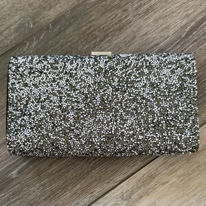 NWOT Pewter Gray and Black Evening Bag